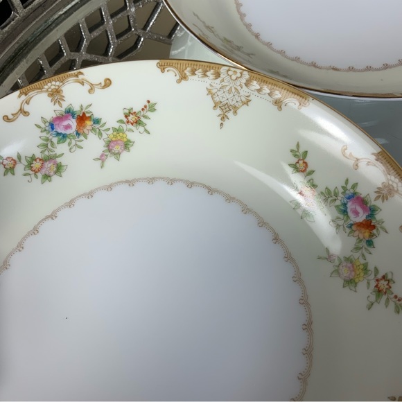 Vintage Mieto Garland China Hand Painted Berry Bowls Floral #G4 - Picture 4 of 6